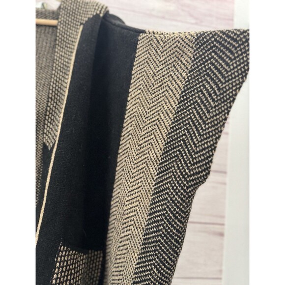 Cocogio Sweater  Cardigan Open Hoodie Women Black Wool Blend Made In Italy Wool - Picture 6 of 7